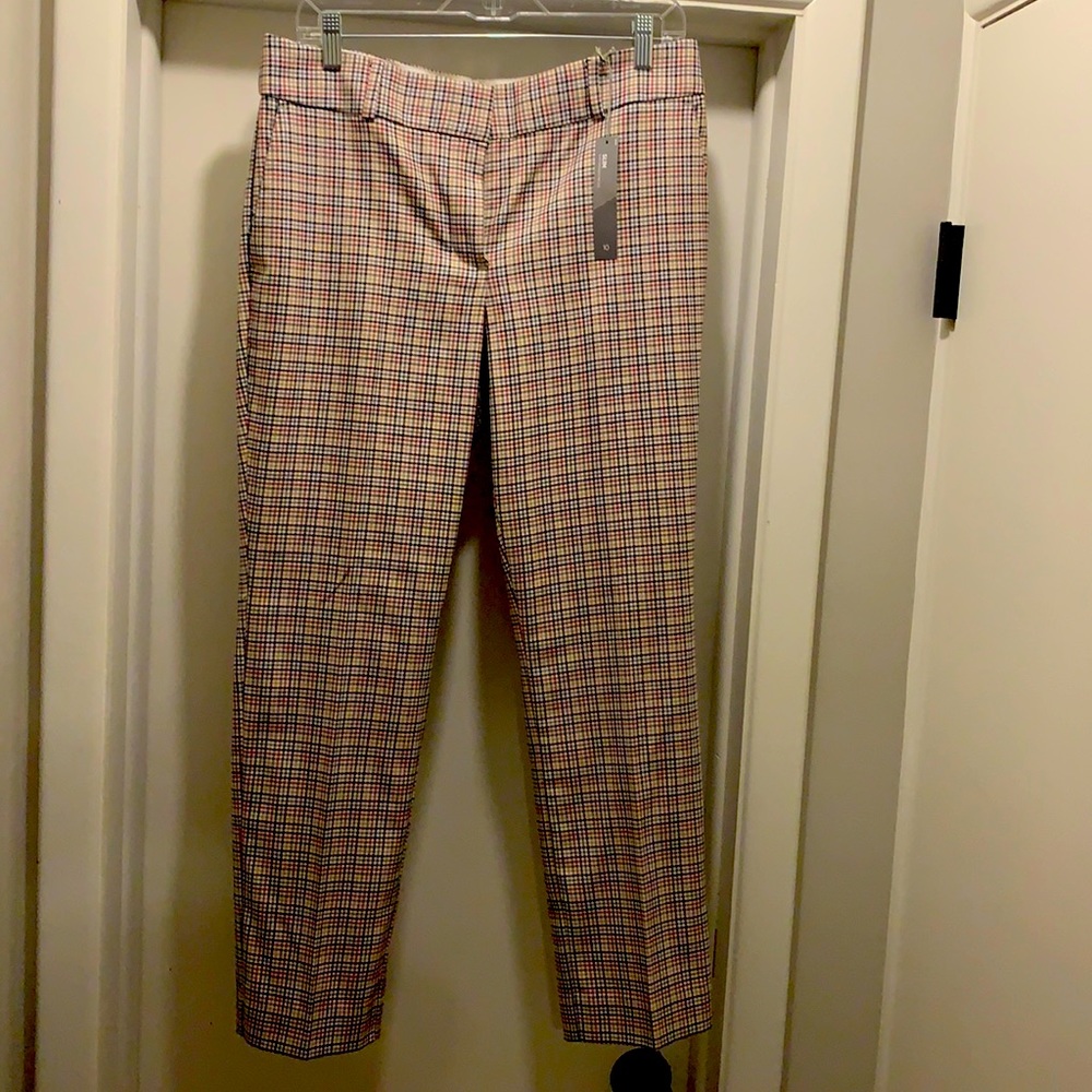 Loft Checkered Slacks size 10
